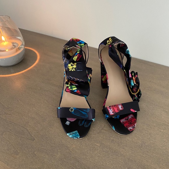 Open Toe Bowknot Block Heels - Picture 6 of 7